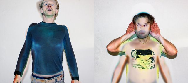 Two protagonists, listening and jumping