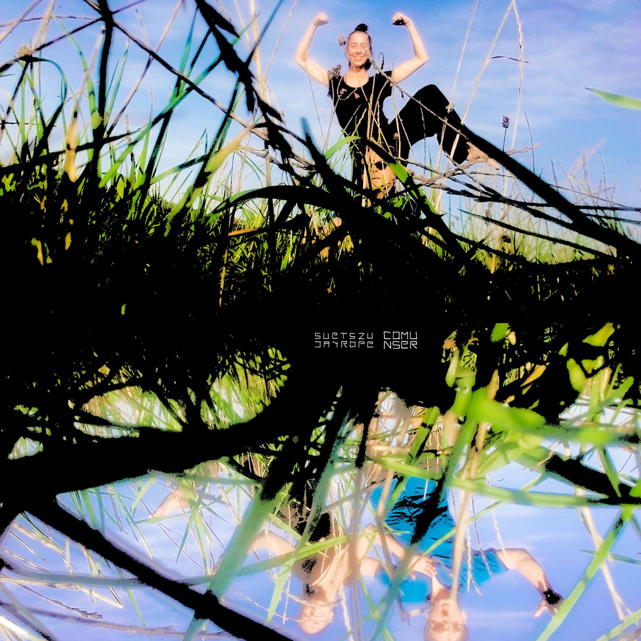 Suetszu and jayrope hopping around surrounded by high gras