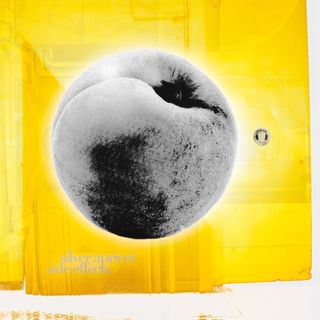 Sunny background with a metallic apricot on top.