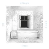 A white bedroom, covered by fine-line drawings by the wonderful Berlin artist Maria Hinze.